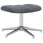vidaXL Sedia Relax con Poggiapiedi Grigio Scuro in Velluto vidaXL Sedia Relax con Poggiapiedi Grigio Scuro in Velluto