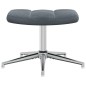 vidaXL Sedia Relax con Poggiapiedi Grigio Scuro in Velluto vidaXL Sedia Relax con Poggiapiedi Grigio Scuro in Velluto