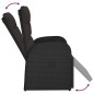 vidaXL Sedia da Giardino Reclinabile con Cuscino in Polyrattan Nero vidaXL Sedia da Giardino Reclinabile con Cuscino in Polyrattan Nero