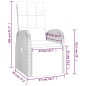 vidaXL Sedia da Giardino Reclinabile con Cuscino in Polyrattan Nero vidaXL Sedia da Giardino Reclinabile con Cuscino in Polyrattan Nero