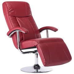 vidaXL Poltrona per TV Rosso Vino in Similpelle