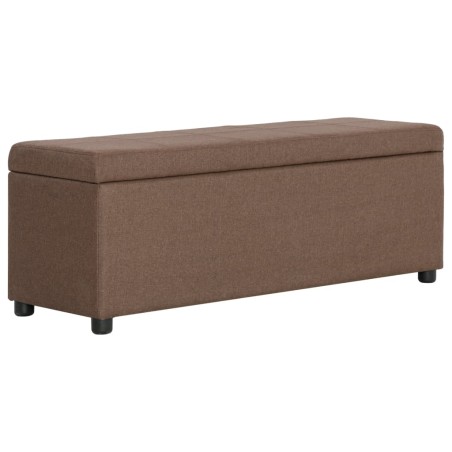 vidaXL Panca con Vano Portaoggetti 116 cm Marrone in Poliestere
