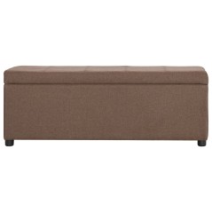 vidaXL Panca con Vano Portaoggetti 116 cm Marrone in Poliestere