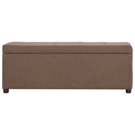 vidaXL Panca con Vano Portaoggetti 116 cm Marrone in Poliestere
