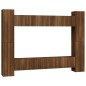 Set Mobili Porta TV 10 pz Rovere Marrone in Legno Multistrato Set Mobili Porta TV 10 pz Rovere Marrone in Legno Multistrato