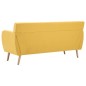 vidaXL Divano a 3 Posti Rivestito in Tessuto 172x70x82 cm Giallo vidaXL Divano a 3 Posti Rivestito in Tessuto 172x70x82 cm Giallo