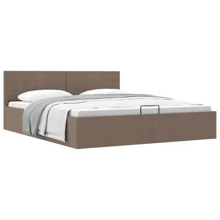 vidaXL Giroletto con Contenitore Grigio Talpa in Tessuto 160x200 cm 