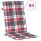 vidaXL Sedie da Giardino Reclinabili con Cuscini 4 pz in Legno di Teak vidaXL Sedie da Giardino Reclinabili con Cuscini 4 pz in Legno di Teak