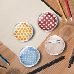 vidaXL Bottoni per Badge con Spilla 100 Set in Acrilico 25 mm