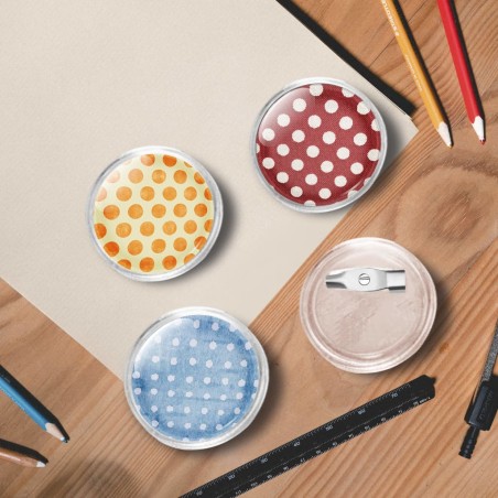 vidaXL Bottoni per Badge con Spilla 100 Set in Acrilico 25 mm