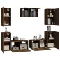 Set Mobili Porta TV 7 pz Rovere Marrone in Legno Multistrato Set Mobili Porta TV 7 pz Rovere Marrone in Legno Multistrato