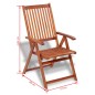 vidaXL Set da Pranzo da Giardino 7 pz in Legno Massello di Acacia