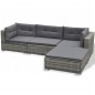 vidaXL Set Divani da Giardino 6 pz con Cuscini in Polyrattan Grigio vidaXL Set Divani da Giardino 6 pz con Cuscini in Polyrattan Grigio