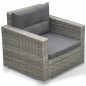 vidaXL Set Divani da Giardino 6 pz con Cuscini in Polyrattan Grigio vidaXL Set Divani da Giardino 6 pz con Cuscini in Polyrattan Grigio