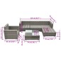 vidaXL Set Divani da Giardino 6 pz con Cuscini in Polyrattan Grigio vidaXL Set Divani da Giardino 6 pz con Cuscini in Polyrattan Grigio