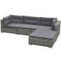 vidaXL Set Divani da Giardino 5 pz con Cuscini in Polyrattan Grigio vidaXL Set Divani da Giardino 5 pz con Cuscini in Polyrattan Grigio