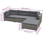 vidaXL Set Divani da Giardino 5 pz con Cuscini in Polyrattan Grigio vidaXL Set Divani da Giardino 5 pz con Cuscini in Polyrattan Grigio