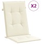 vidaXL Cuscini per Sedie 2 pz Crema 120x50x3 cm in Tessuto vidaXL Cuscini per Sedie 2 pz Crema 120x50x3 cm in Tessuto