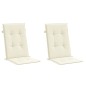 vidaXL Cuscini per Sedie 2 pz Crema 120x50x3 cm in Tessuto vidaXL Cuscini per Sedie 2 pz Crema 120x50x3 cm in Tessuto
