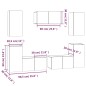 Set Mobili Porta TV 7 pz Rovere Marrone in Legno Multistrato Set Mobili Porta TV 7 pz Rovere Marrone in Legno Multistrato