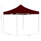 vidaXL Gazebo Professionale Pieghevole in Alluminio 3x3 m Rosso Vino vidaXL Gazebo Professionale Pieghevole in Alluminio 3x3 m Rosso Vino