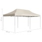 vidaXL Gazebo Professionale Pieghevole in Alluminio 6x3 m Crema