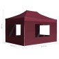 vidaXL Gazebo Professionale Pieghevole Alluminio Pareti 4,5x3m Rosso vidaXL Gazebo Professionale Pieghevole Alluminio Pareti 4,5x3m Rosso