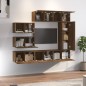 Set Mobili Porta TV 8pz Rovere Marrone in Legno Multistrato Set Mobili Porta TV 8pz Rovere Marrone in Legno Multistrato