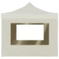 vidaXL Gazebo Professionale Pieghevole Alluminio con Pareti 3x3m Crema
