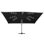 vidaXL Ombrellone a Sbalzo con LED Palo in Alluminio 400x300 cm Nero vidaXL Ombrellone a Sbalzo con LED Palo in Alluminio 400x300 cm Nero