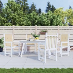 vidaXL Cuscini per Sedia 4 pz Beige 100x50x3 cm in Tessuto Oxford