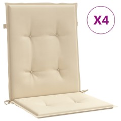 vidaXL Cuscini per Sedia 4 pz Beige 100x50x3 cm in Tessuto Oxford