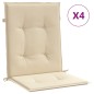 vidaXL Cuscini per Sedia 4 pz Beige 100x50x3 cm in Tessuto Oxford vidaXL Cuscini per Sedia 4 pz Beige 100x50x3 cm in Tessuto Oxford