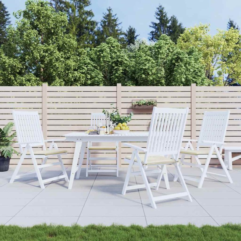 vidaXL Cuscini per Sedia 4 pz Crema 40x40x3 cm in Tessuto Oxford