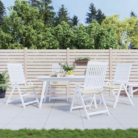 vidaXL Cuscini per Sedia 4 pz Crema 40x40x3 cm in Tessuto Oxford