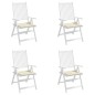 vidaXL Cuscini per Sedia 4 pz Crema 40x40x3 cm in Tessuto Oxford