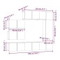 Set Mobili Porta TV 8pz Rovere Marrone in Legno Multistrato Set Mobili Porta TV 8pz Rovere Marrone in Legno Multistrato