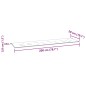 vidaXL Cuscino per Panca Tortora 200x50x3 cm in Tessuto Oxford