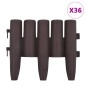 vidaXL Bordature per Prato 36 pz Marroni 10 m in PP vidaXL Bordature per Prato 36 pz Marroni 10 m in PP