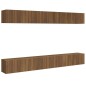 Mobili TV 8 pz Rovere Marrone 60x30x30 cm in Legno Multistrato