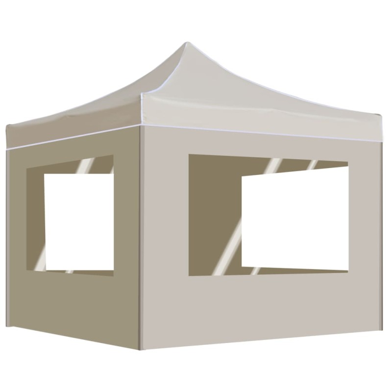 vidaXL Gazebo Professionale Pieghevole Alluminio con Pareti 2x2m Crema vidaXL Gazebo Professionale Pieghevole Alluminio con Pareti 2x2m Crema