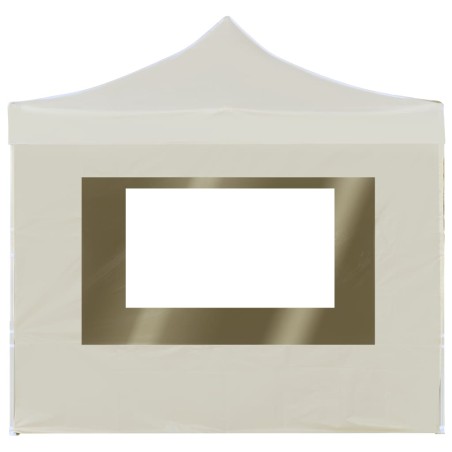 vidaXL Gazebo Professionale Pieghevole Alluminio con Pareti 2x2m Crema