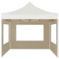 vidaXL Gazebo Professionale Pieghevole Alluminio con Pareti 2x2m Crema vidaXL Gazebo Professionale Pieghevole Alluminio con Pareti 2x2m Crema