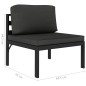 vidaXL Set Divani da Giardino 6 pz con Cuscini in Alluminio Antracite vidaXL Set Divani da Giardino 6 pz con Cuscini in Alluminio Antracite
