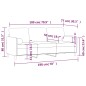 vidaXL Divano a 3 Posti con Cuscini Grigio Scuro 180 cm in Velluto vidaXL Divano a 3 Posti con Cuscini Grigio Scuro 180 cm in Velluto