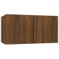 Set Mobili Porta TV 7 pz Rovere Marrone in Legno Multistrato Set Mobili Porta TV 7 pz Rovere Marrone in Legno Multistrato