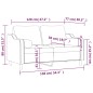 vidaXL Divano a 2 Posti con Cuscini Grigio Scuro 120 cm in Tessuto vidaXL Divano a 2 Posti con Cuscini Grigio Scuro 120 cm in Tessuto