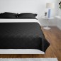 vidaXL Copriletto Trapuntato a Doppia Faccia Nero/Bianco 170 x 210 vidaXL Copriletto Trapuntato a Doppia Faccia Nero/Bianco 170 x 210