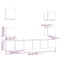 Set Mobili Porta TV 7 pz Rovere Marrone in Legno Multistrato Set Mobili Porta TV 7 pz Rovere Marrone in Legno Multistrato