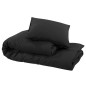 vidaXL Set Copripiumino Nero 200x220 cm in Microfibra Leggera vidaXL Set Copripiumino Nero 200x220 cm in Microfibra Leggera